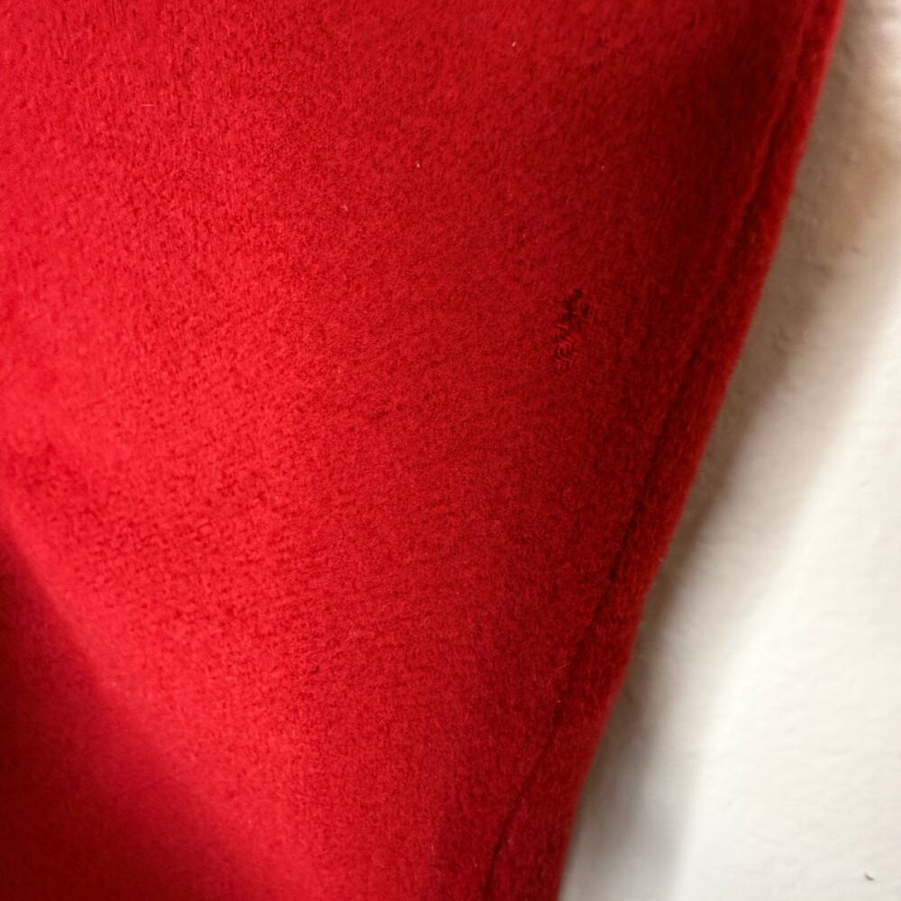 Talbots Red Faux Wrap 100% Wool Skirt 4 - Picture 6 of 11